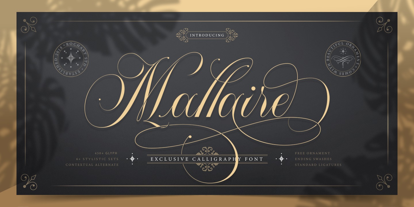 Mallaire Ornament Font preview